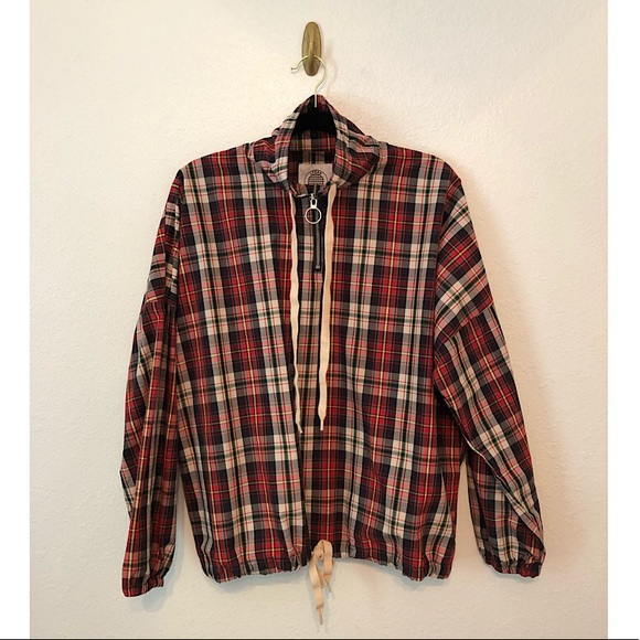 Urban Outfitters Plaid Oversized Windbreaker - Picture 5 of 11